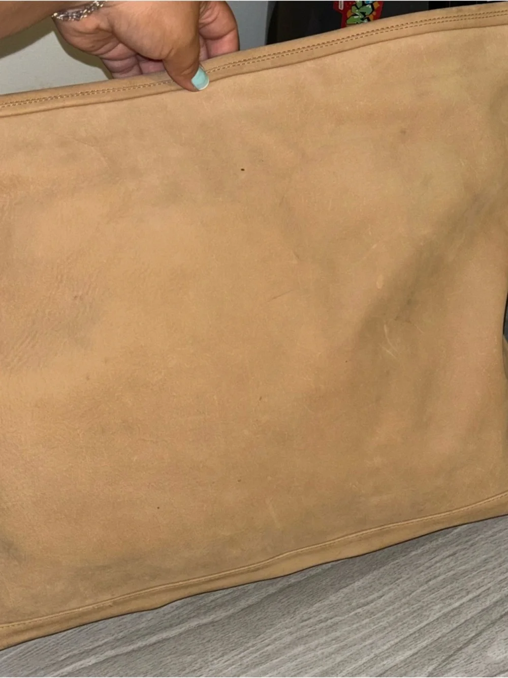 Kelly-Tooke Tan Leather Tote Bag large